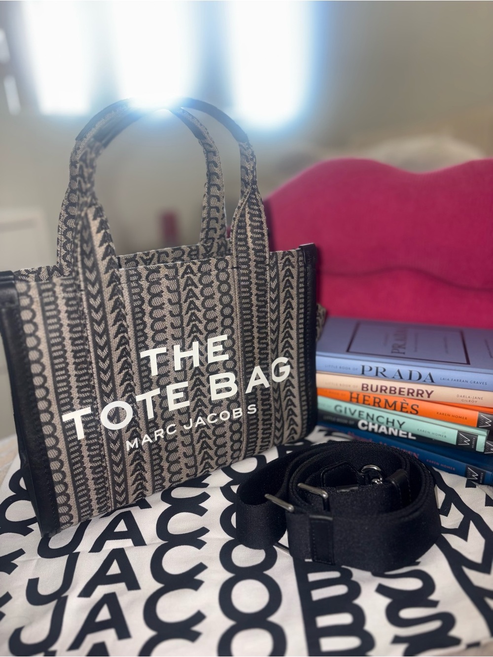Small Marc Jacobs Monogram Crossbody Canvas Tote